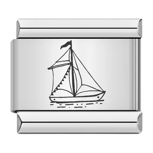 Sailboat Italian charm 9mm sailing charm for Italian charm bracelet