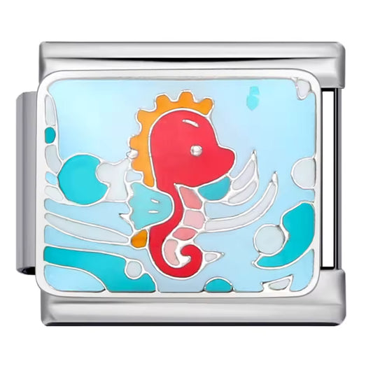 Seahorse ocean Italian charm 9mm