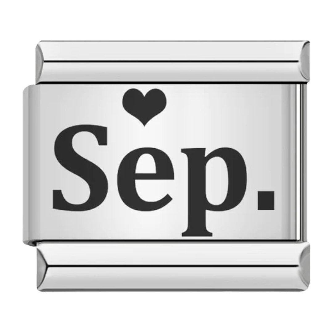 September month Sep Italian charm 9mm for Italian charm bracelet