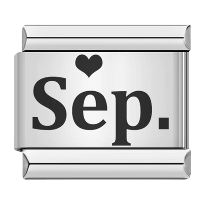 September month Sep Italian charm 9mm for Italian charm bracelet