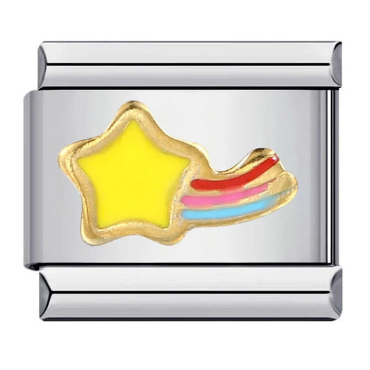 Shooting star Italian charm 9mm star design