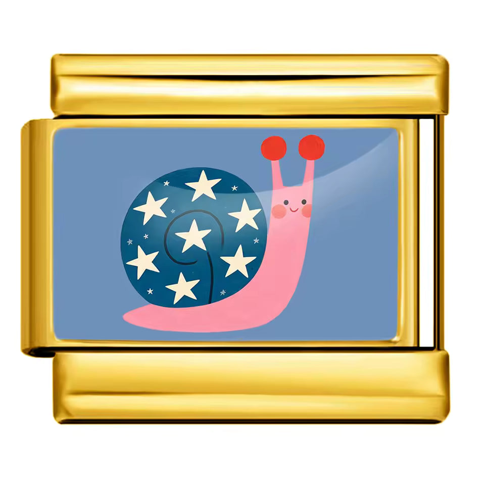 Snail Italian charm 9mm Gold