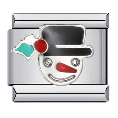 Snowman Italian charm 9mm