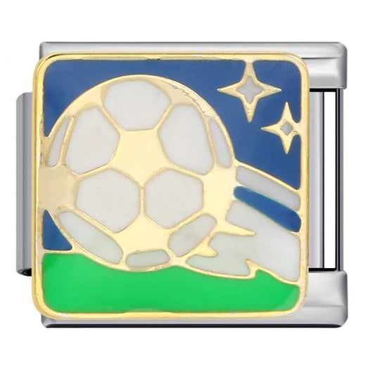 Soccer ball Italian charm 9mm sports design