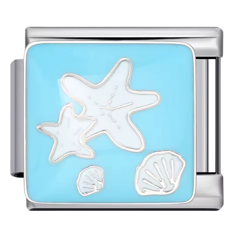 Starfish seashell Italian charm 9mm