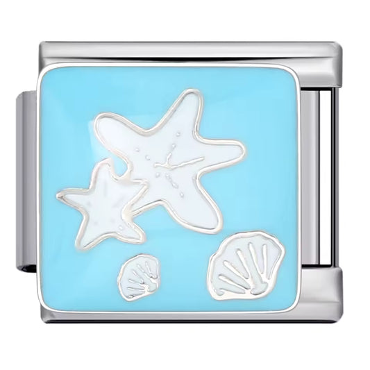 Starfish seashell Italian charm 9mm
