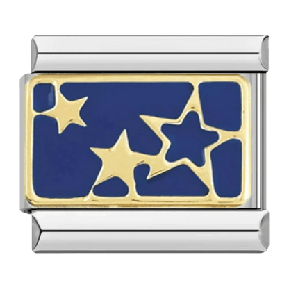 Stars 9mm Italian charm by Charmette compatible with all Italian charm bracelets