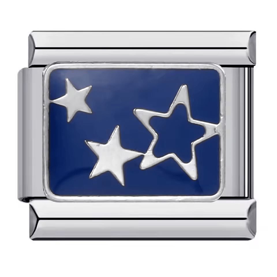 Stars charm compatible with Charmette Italian charm bracelets