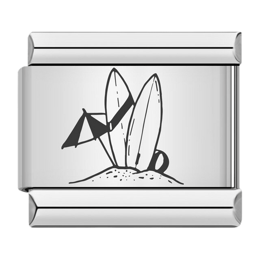 Surfing Italian charm 9mm surfboard beach charm for Italian charm bracelet