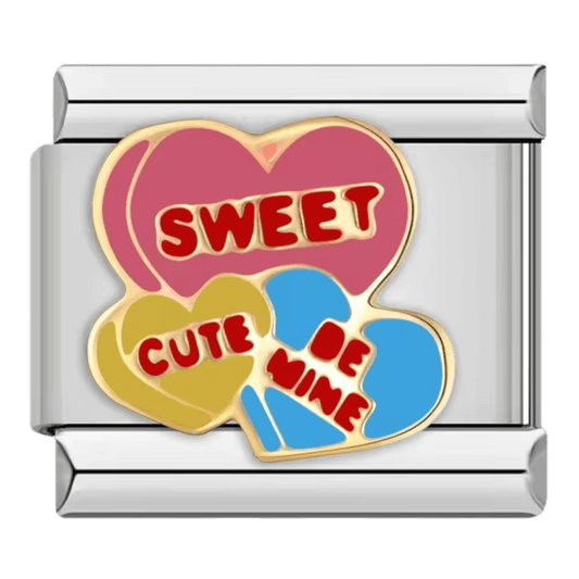 Sweethearts 9mm Italian charm by Charmette compatible with all Italian charm bracelets