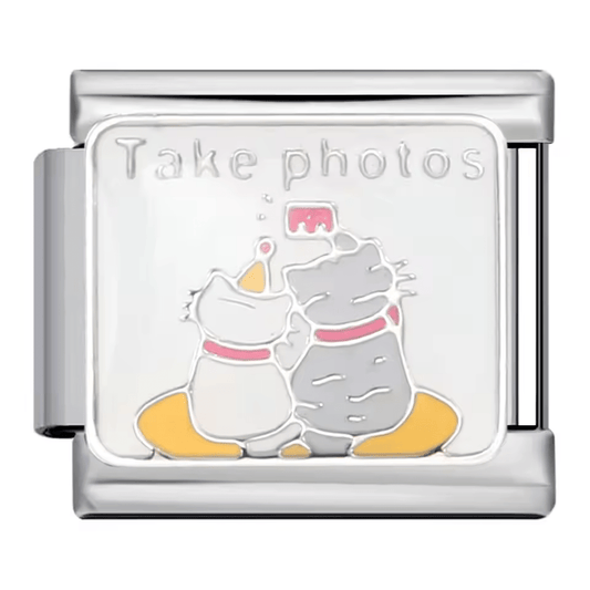 Take photos cats scene Italian charm 9mm cat photo Italian charm link