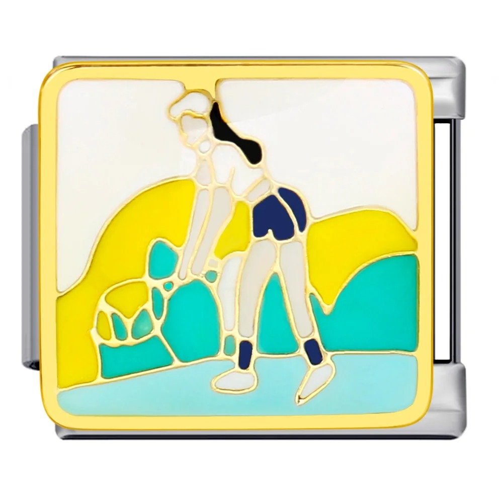 Tennis player sport Italian charm 9mm tennis Italian charm link