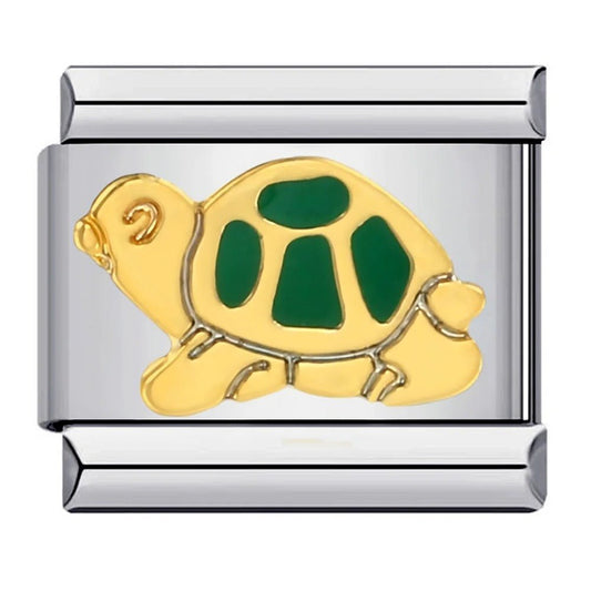 Turtle Italian charm 9mm enamel animal design