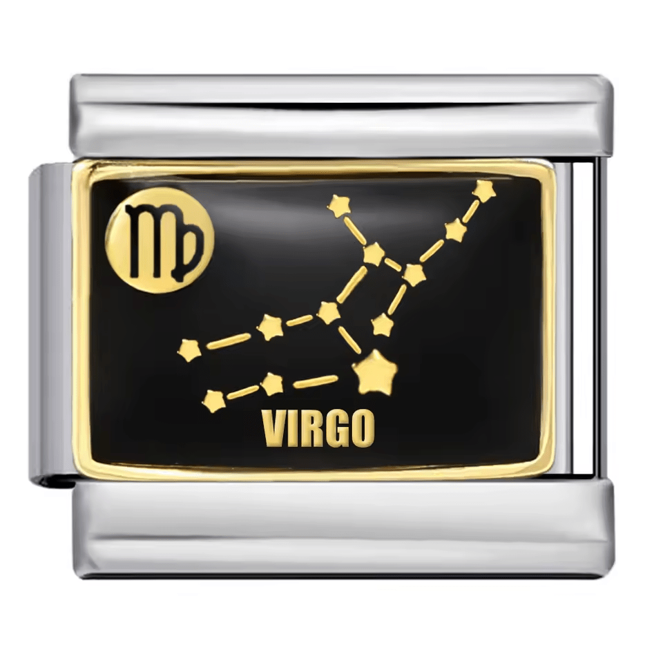 Virgo zodiac Italian charm 9mm with constellation design