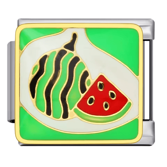 Watermelon slice Italian charm 9mm fruit design