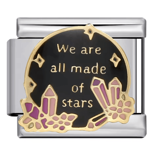 We are all made of stars Italian charm 9mm celestial design