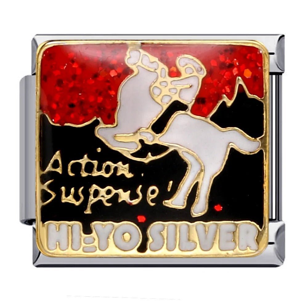 White horse Hi-Yo Silver Italian charm 9mm