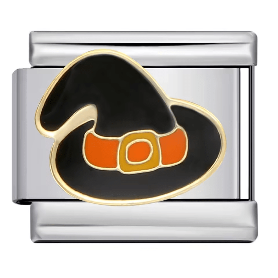 Witch hat Italian charm 9mm black background