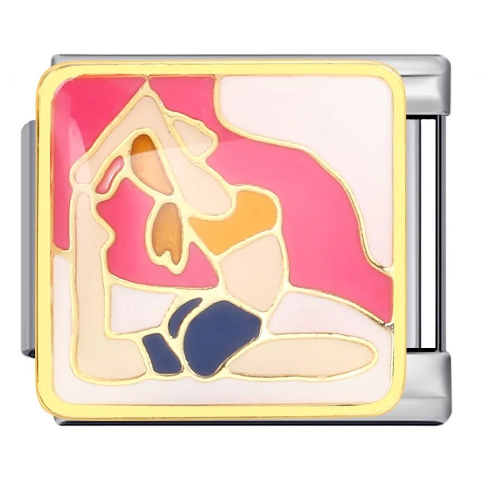 Yoga Italian charm 9mm meditation fitness design