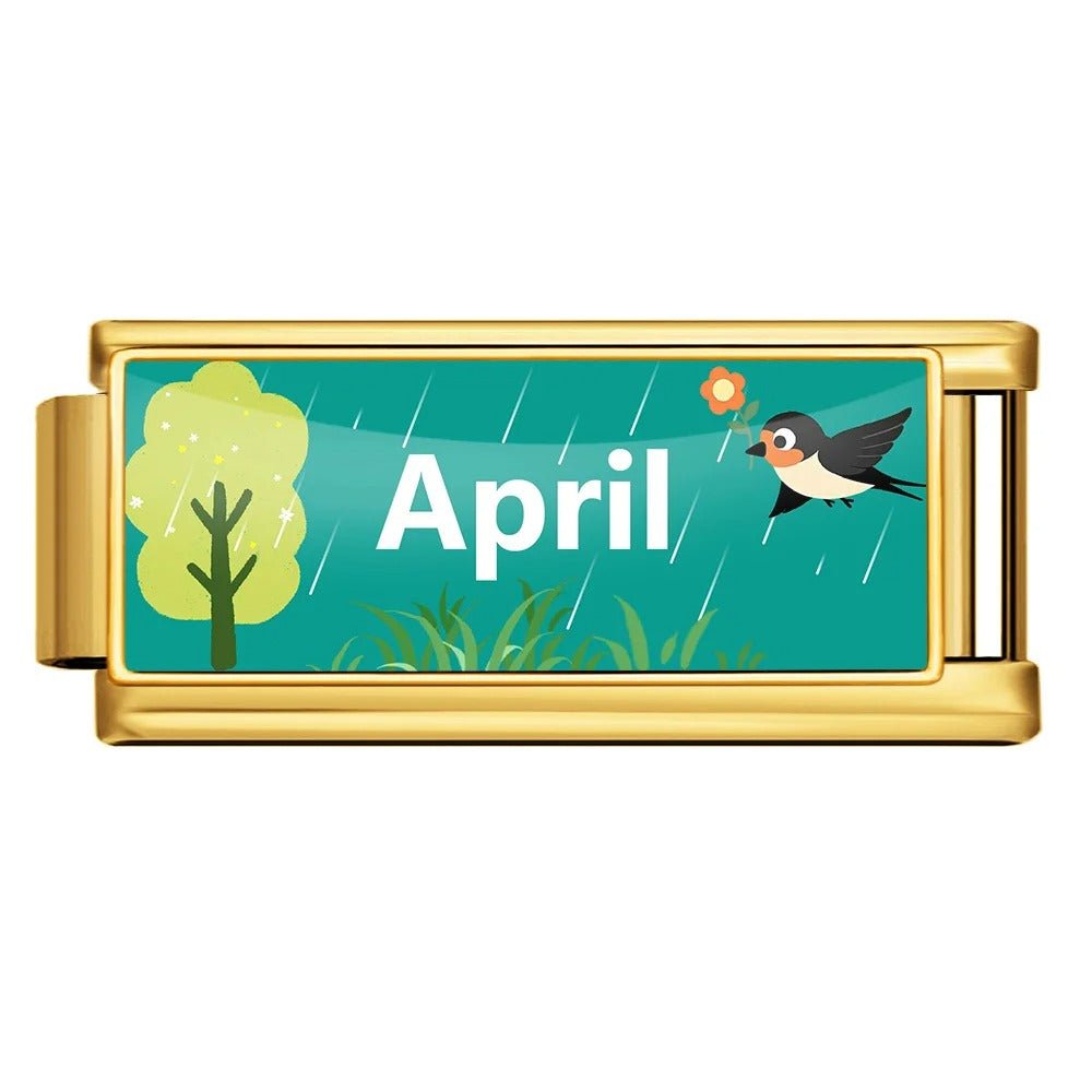 April - – Italian Charm Bracelet by Charmette
