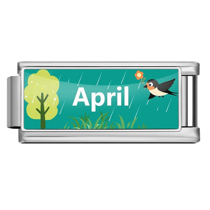 April - – Italian Charm Bracelet by Charmette
