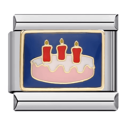 birthday cake Italian charm 9mm bracelet link