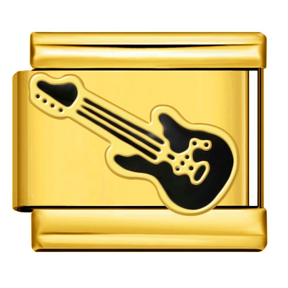 Black Guitar - – Italian Charm Bracelet by Charmette