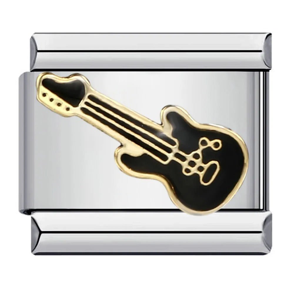Black Guitar - – Italian Charm Bracelet by Charmette