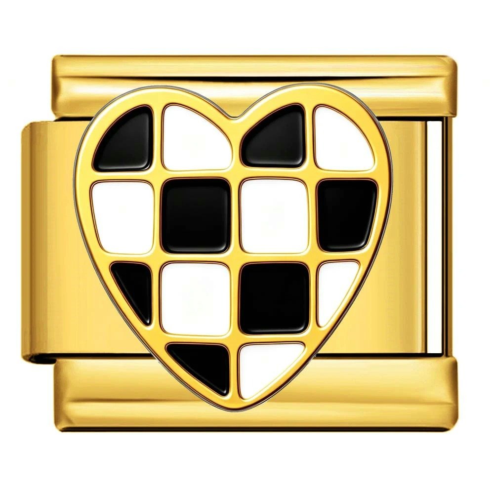 Checkered Heart -– Italian Charm Bracelet by Charmette