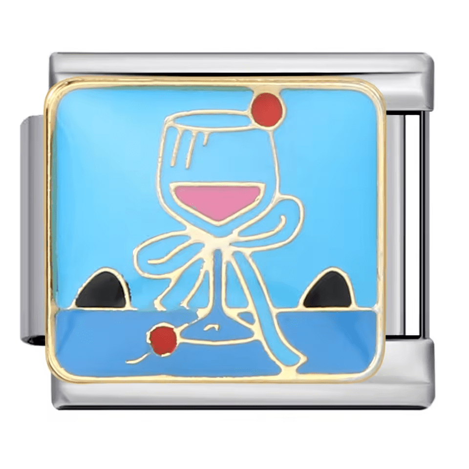 cherry drink cocktail Italian charm 9mm bracelet charm