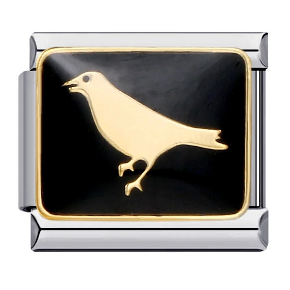 crow Italian charm 9mm bracelet link
