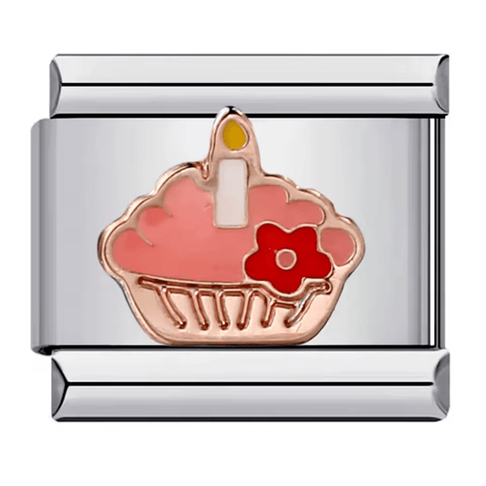 cupcake dessert Italian charm 9mm bracelet link