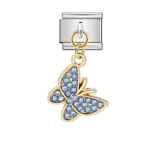 Dangling Butterfly -– Italian Charm Bracelet by Charmette