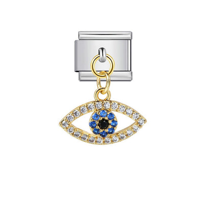 Dangling Evil Eye -– Italian Charm Bracelet by Charmette