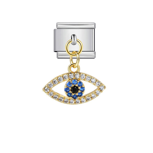 Dangling Evil Eye -– Italian Charm Bracelet by Charmette