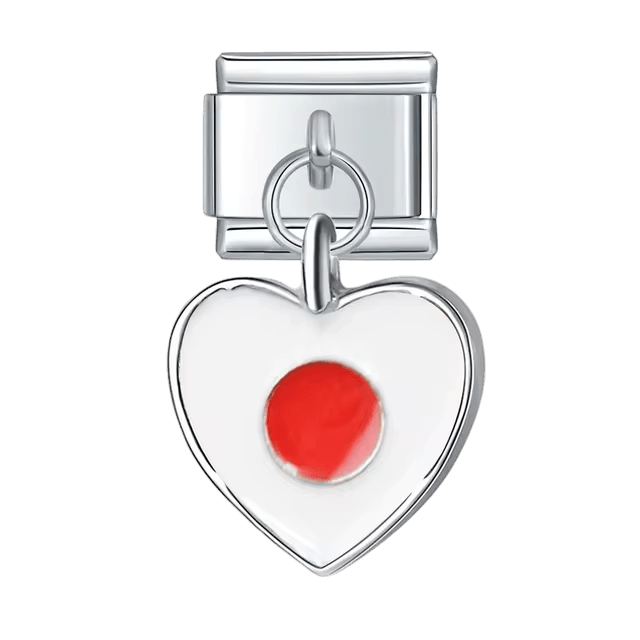 Dangling Heart Flag (Japan) - – Italian Charm Bracelet by Charmette