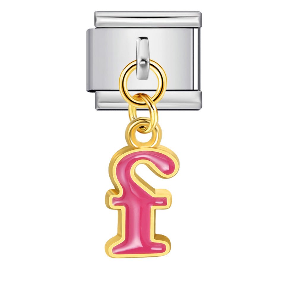 Dangling Letter (F) - – Italian Charm Bracelet by Charmette