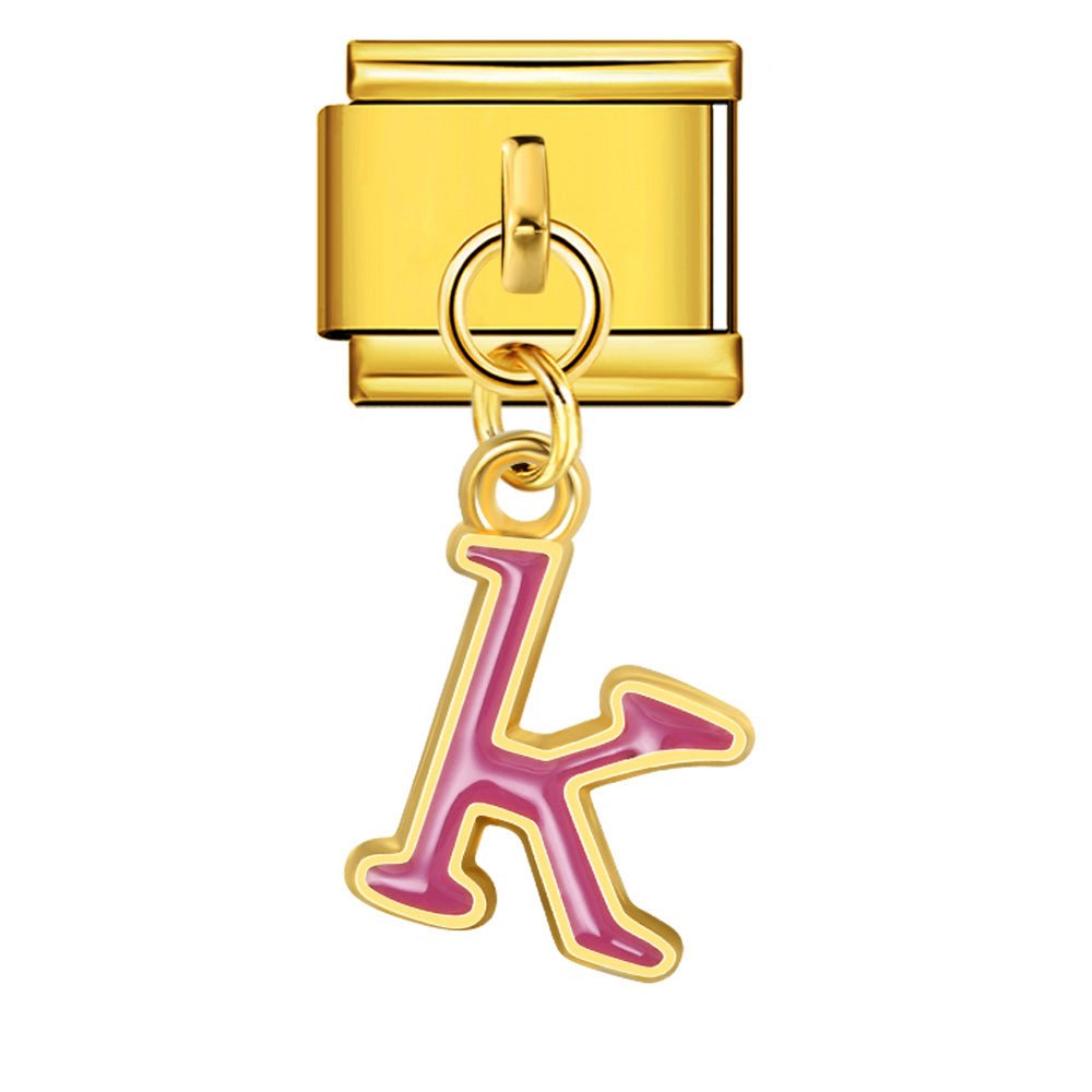 Dangling Letter (K) - – Italian Charm Bracelet by Charmette