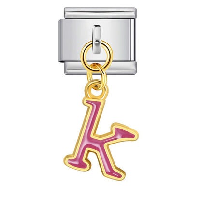 Dangling Letter (K) - – Italian Charm Bracelet by Charmette