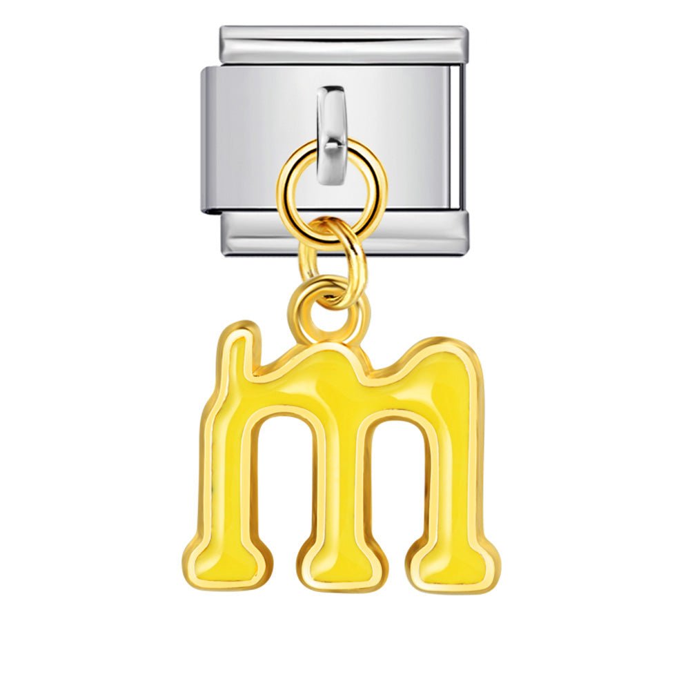 Dangling Letter (M) - – Italian Charm Bracelet by Charmette