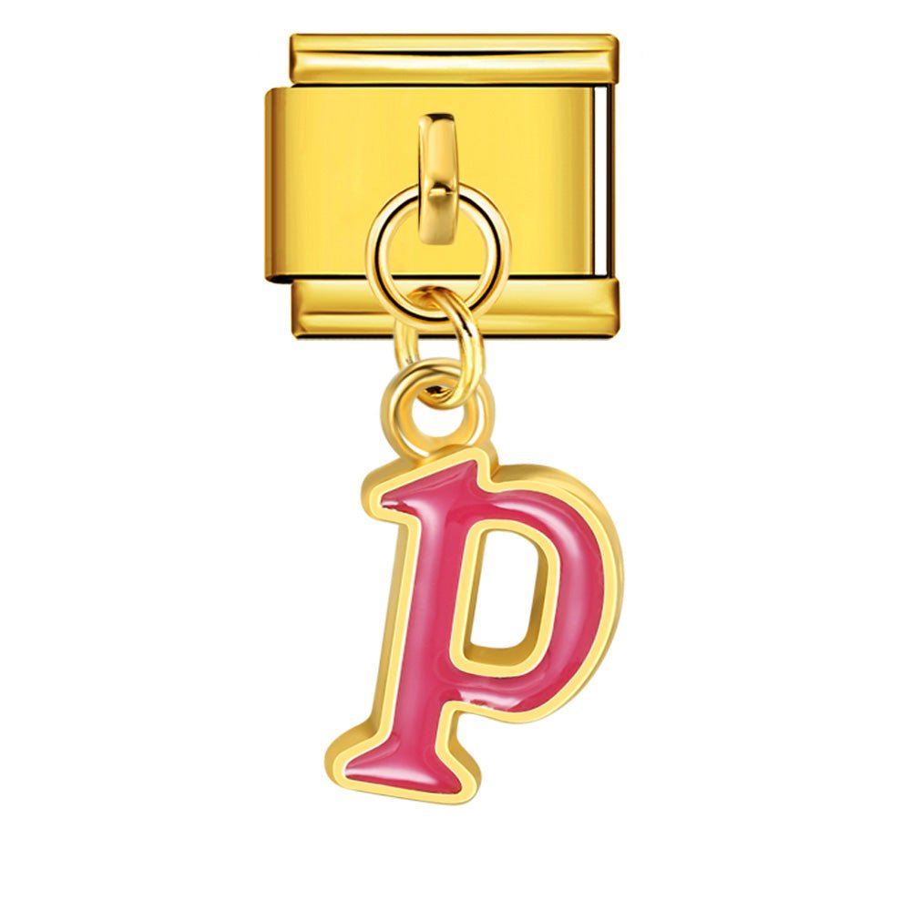 Dangling Letter (P) - – Italian Charm Bracelet by Charmette