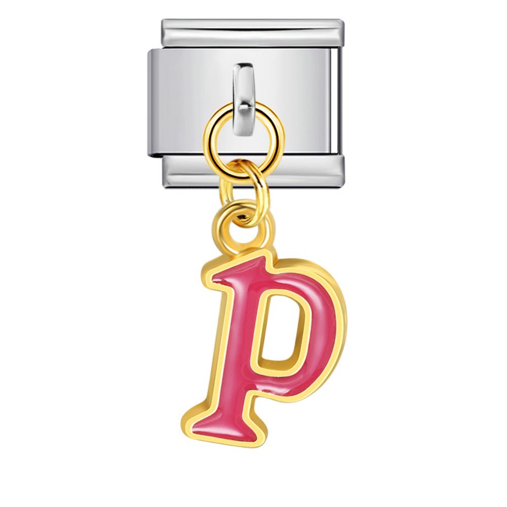 Dangling Letter (P) - – Italian Charm Bracelet by Charmette