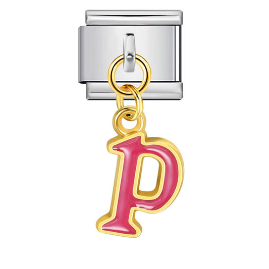 Dangling Letter (P) - – Italian Charm Bracelet by Charmette