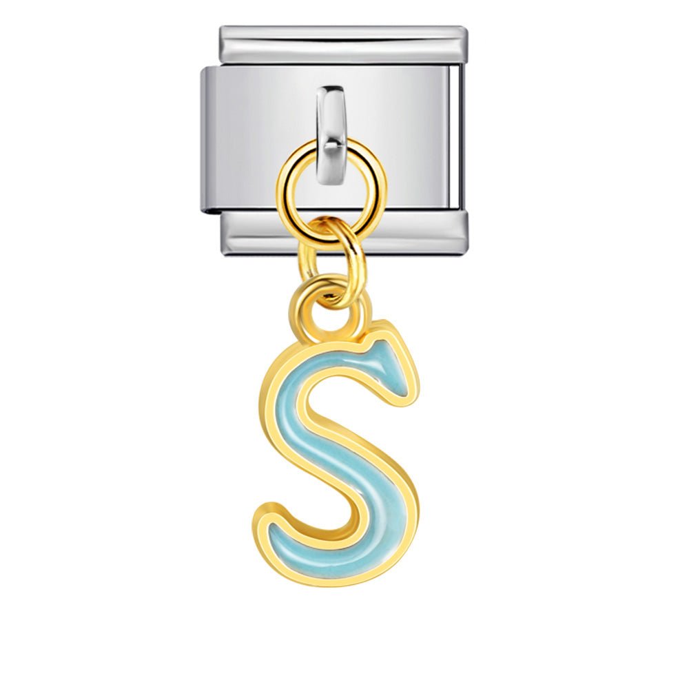 Dangling Letter (S) - – Italian Charm Bracelet by Charmette