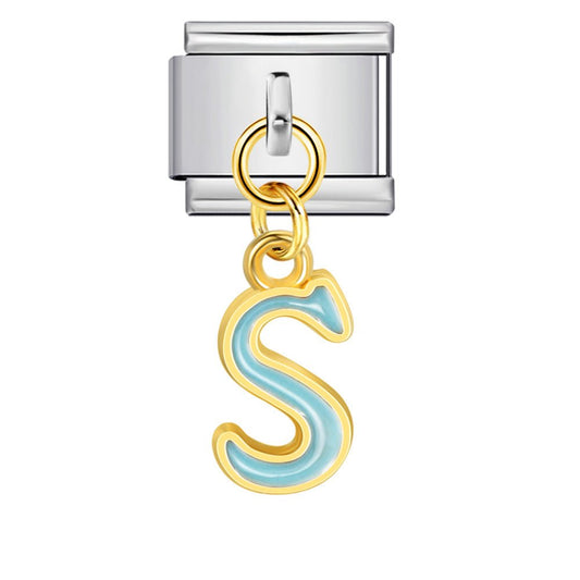 Dangling Letter (S) - – Italian Charm Bracelet by Charmette