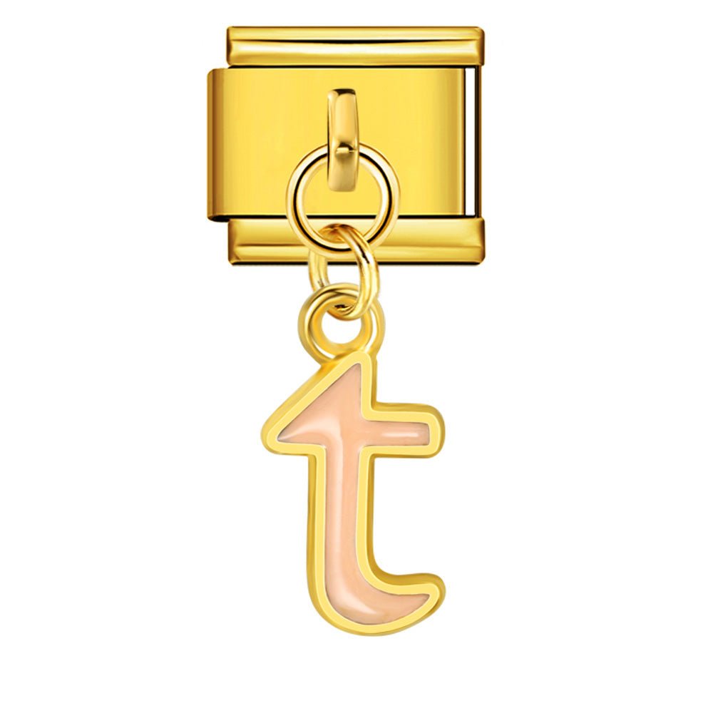 Dangling Letter (T) - – Italian Charm Bracelet by Charmette