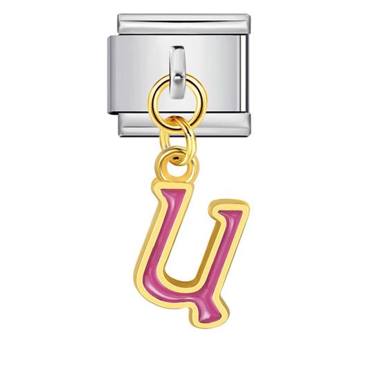 Dangling Letter (U) - – Italian Charm Bracelet by Charmette