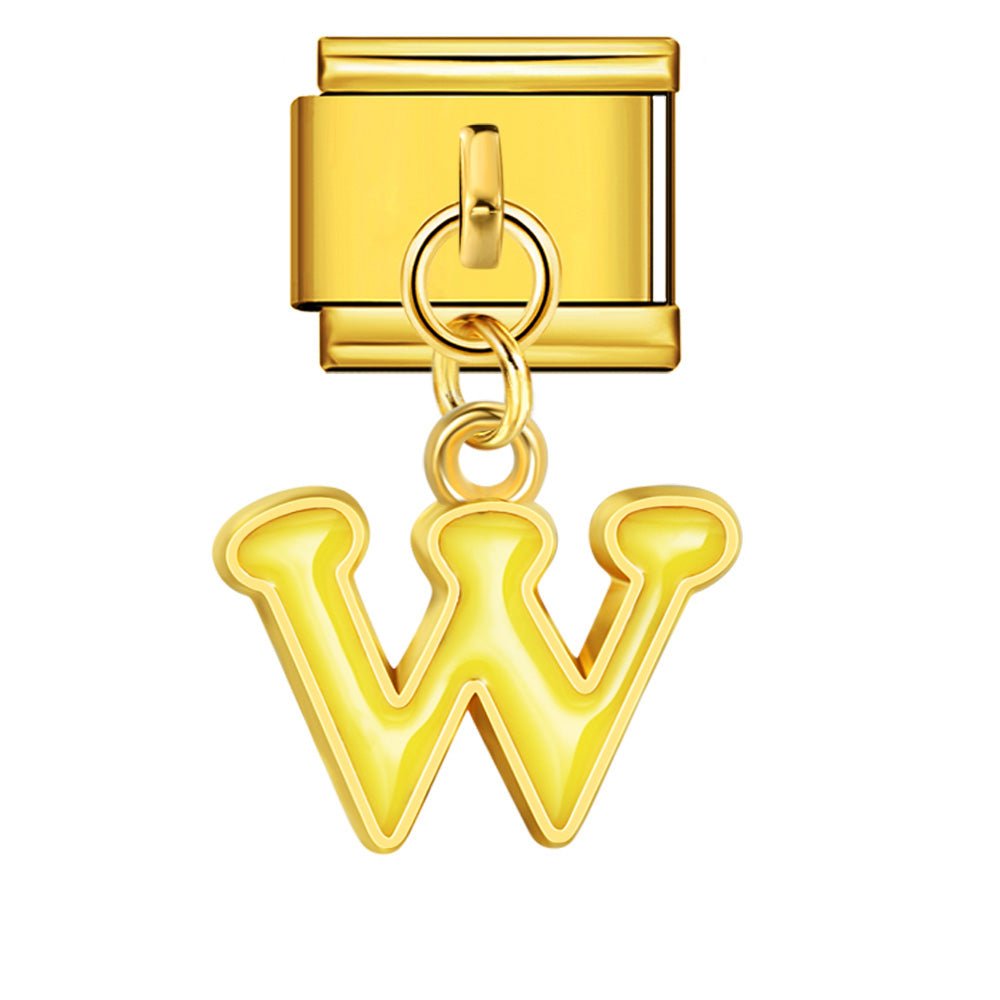 Dangling Letter (W) - – Italian Charm Bracelet by Charmette
