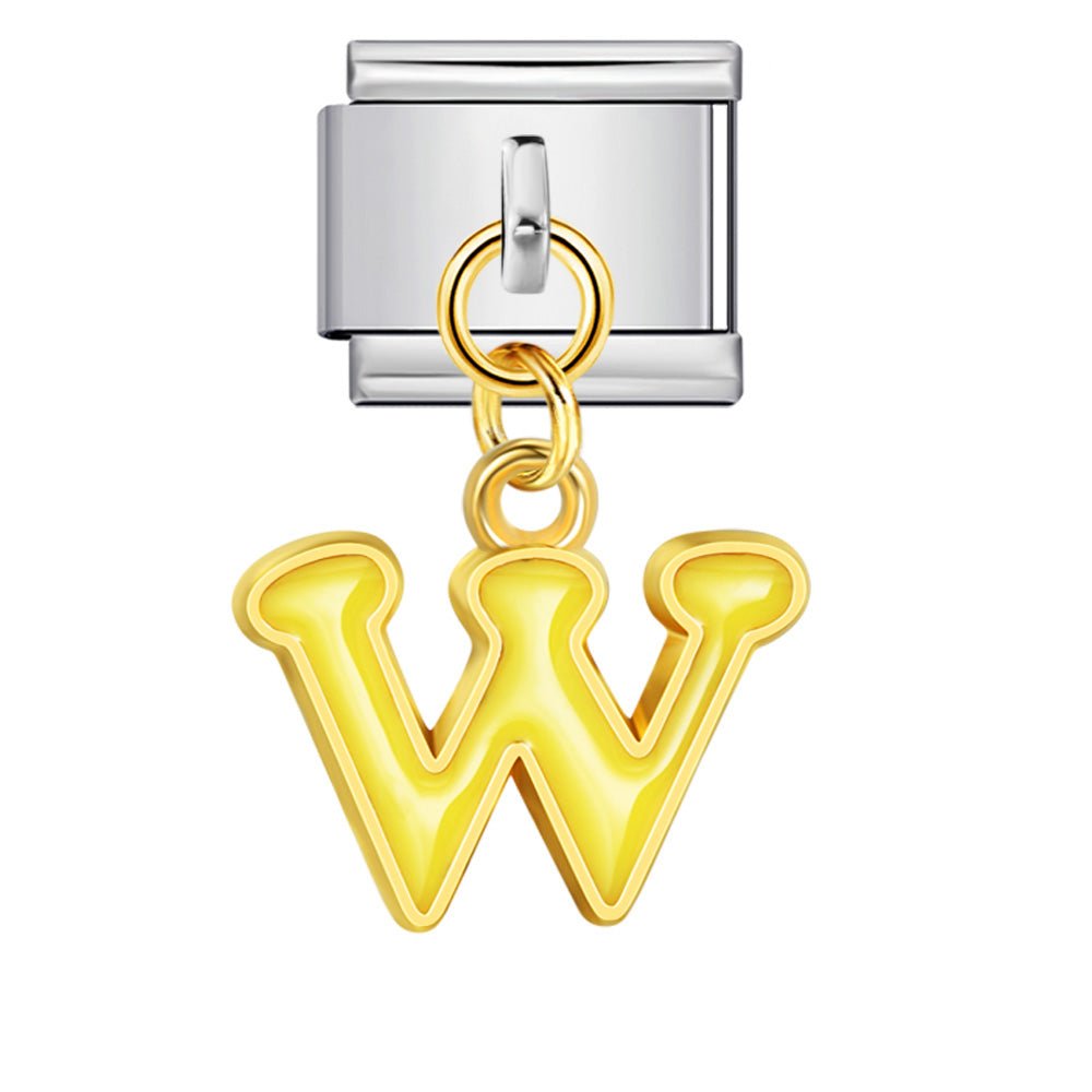 Dangling Letter (W) - – Italian Charm Bracelet by Charmette