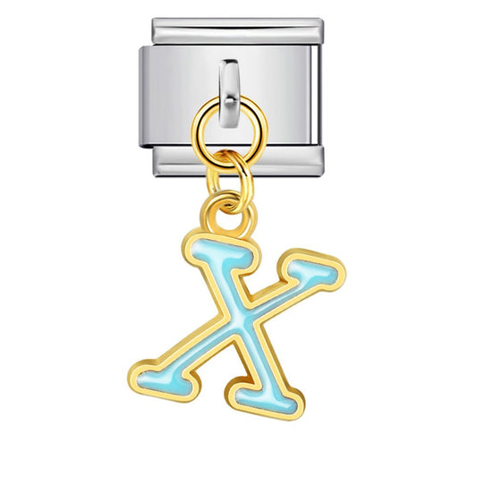 Dangling Letter (X) - – Italian Charm Bracelet by Charmette